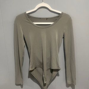 olive green stretchy bodysuit size small